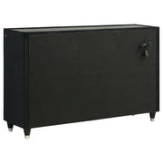 Ravenne 8-drawer Velvet Upholstered LED Dresser Cabinet Black - detail 6
