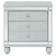 Gunnison 2-drawer Nightstand Silver Metallic - detail 3