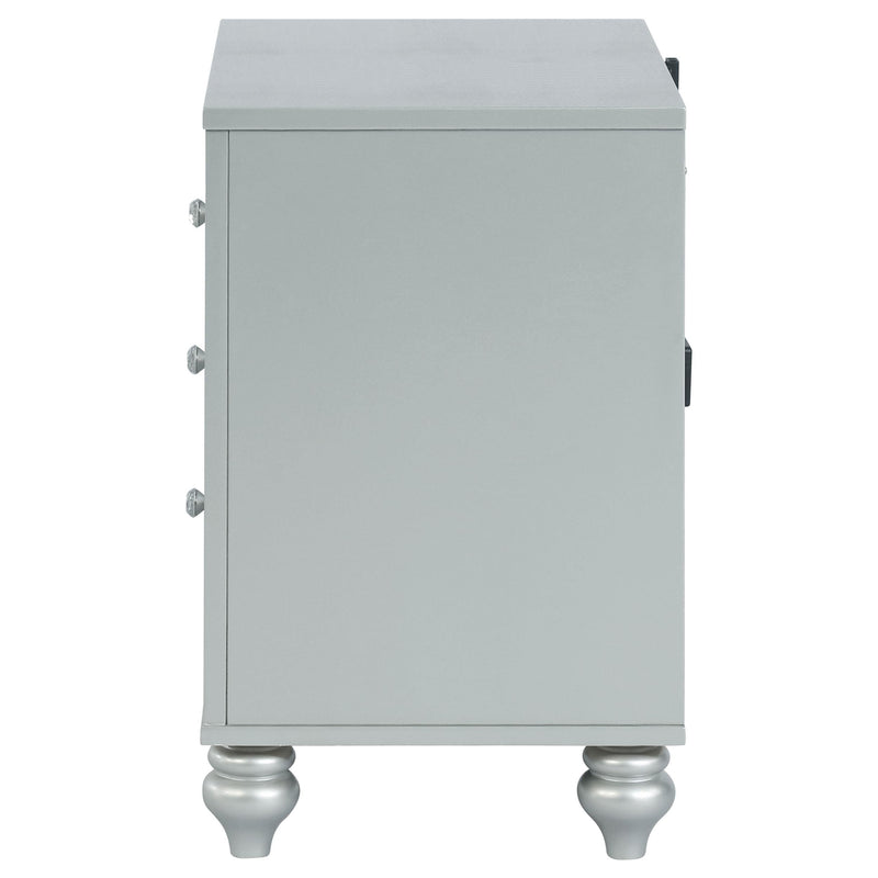 Gunnison 2-drawer Nightstand Silver Metallic - detail 5