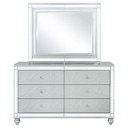 Gunnison 6-drawer Dresser with Mirror Silver Metallic - detail 3
