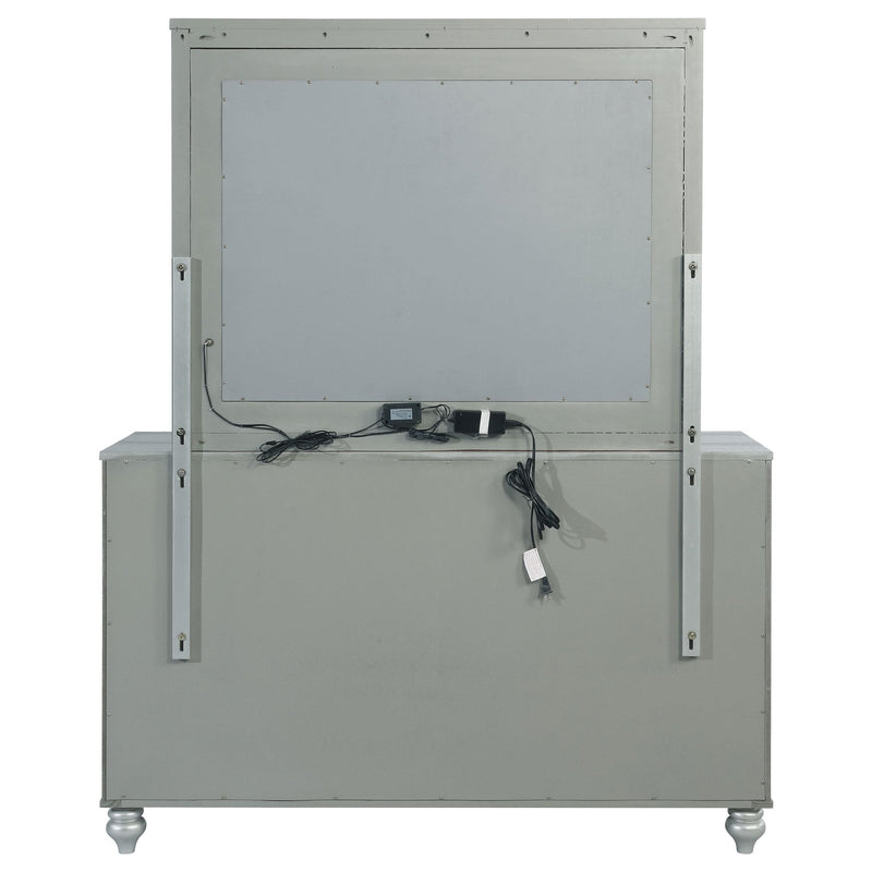Gunnison 6-drawer Dresser with Mirror Silver Metallic - detail 7