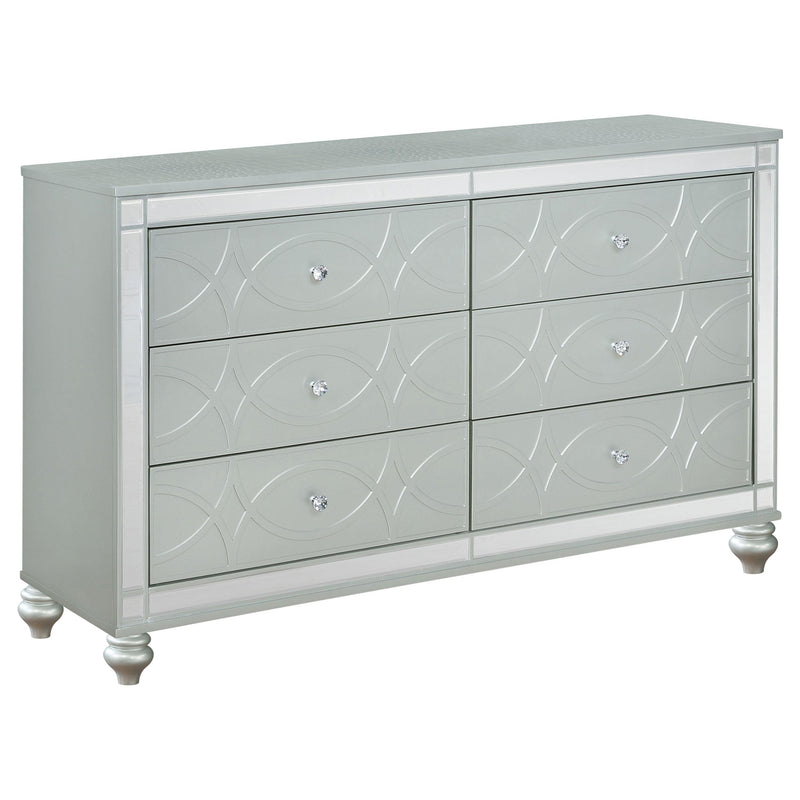 Gunnison 6-drawer Dresser Silver Metallic - alternate view