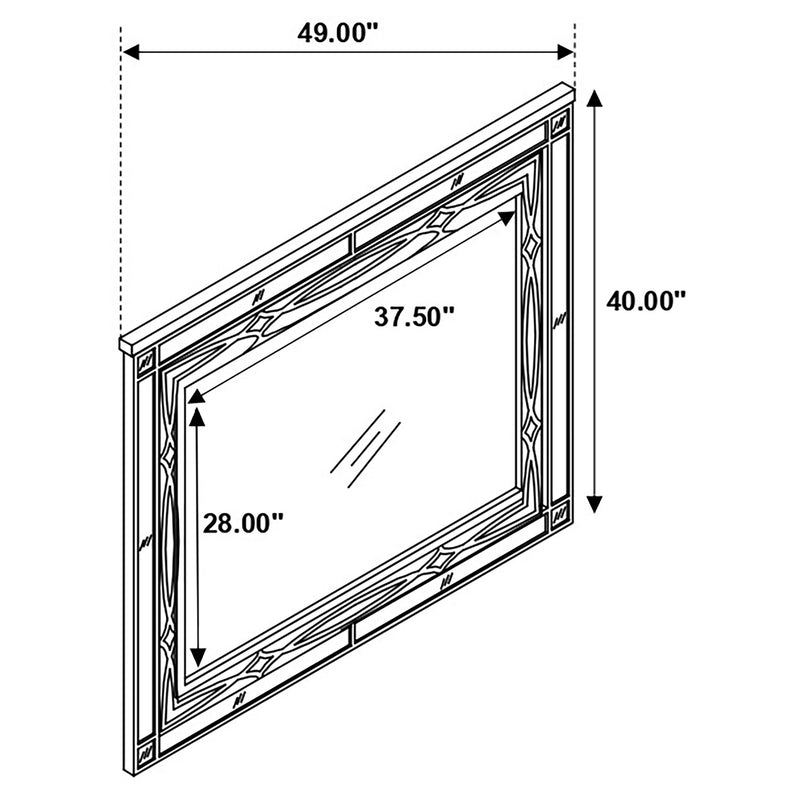 Gunnison Dresser Mirror Silver Metallic - detail 5