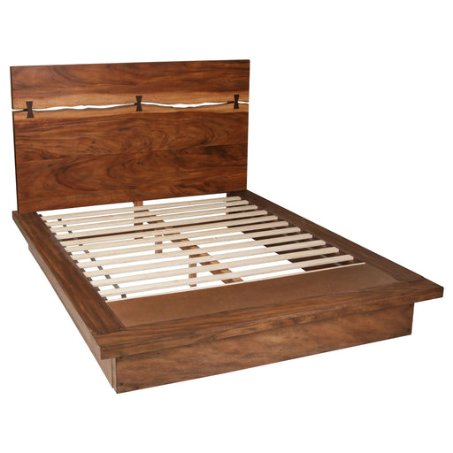 Winslow Wood Queen Panel Bed Smokey Walnut and Coffee Bean - alternate view