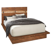 Winslow Wood Queen Panel Bed Smokey Walnut and Coffee Bean - detail 3
