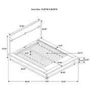 Winslow Wood Queen Panel Bed Smokey Walnut and Coffee Bean - detail 4