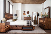 Winslow Wood Queen Storage Panel Bed Smokey Walnut - detail 5