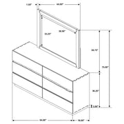 Winslow 6-drawer Dresser with Mirror Smokey Walnut - detail 3