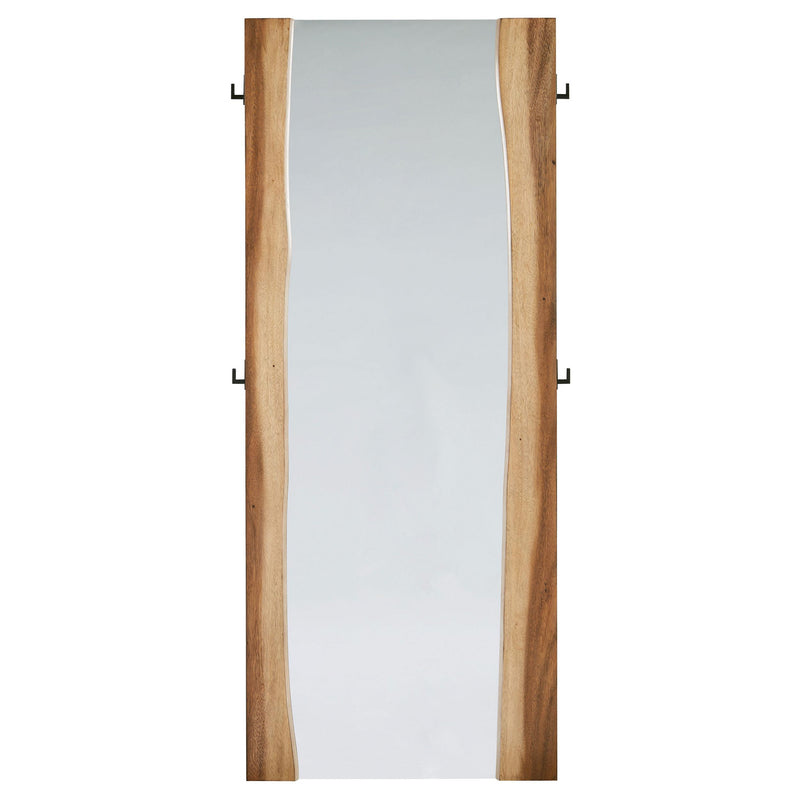 Winslow 31 x 76 Inch Standing Floor Mirror Smokey Walnut - detail 3