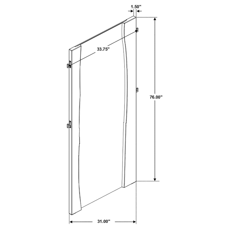 Winslow 31 x 76 Inch Standing Floor Mirror Smokey Walnut - detail 4