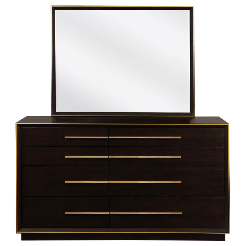 Durango 8-drawer Dresser with Mirror Smoked Peppercorn - detail 3