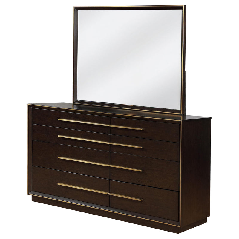 Durango 8-drawer Dresser with Mirror Smoked Peppercorn - detail 4