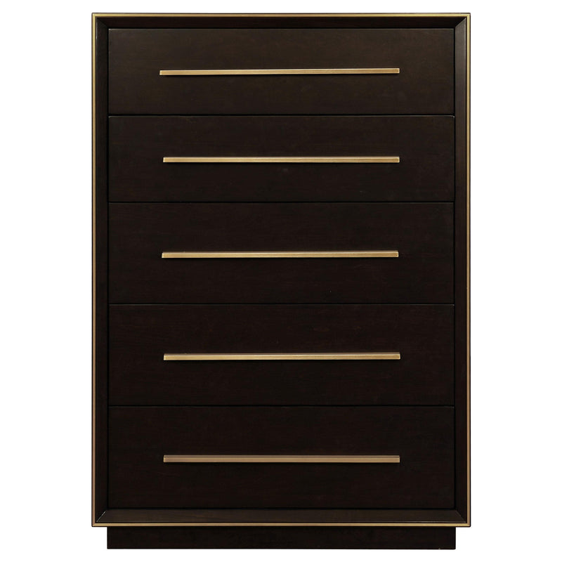 Durango 5-drawer Bedroom Chest Smoked Peppercorn - detail 3
