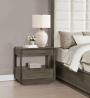 Durango 2-drawer Nightstand Bedside Table Taupe Oak