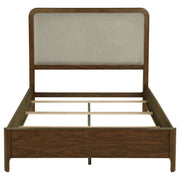 Maderia 57-inch Upholstered Queen Panel Bed Walnut - detail 4
