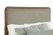Maderia 57-inch Upholstered Queen Panel Bed Walnut - detail 7