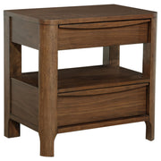 Maderia 2-drawer Nightstand Bedside Table Walnut - alternate view