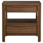 Maderia 2-drawer Nightstand Bedside Table Walnut - detail 3