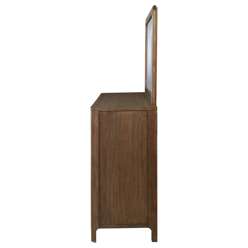 Maderia 8-drawer Dresser and Mirror Walnut - detail 5