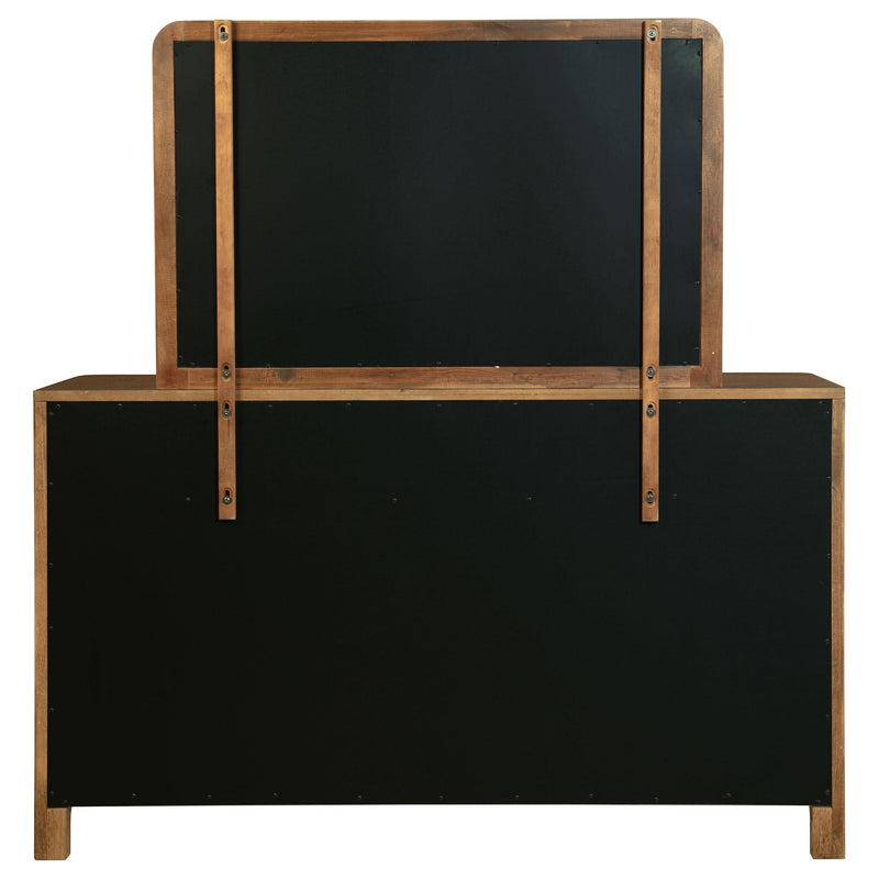 Maderia 8-drawer Dresser and Mirror Walnut - detail 7