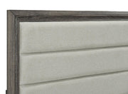Wright 52-inch Upholstered Queen Bed Brown Oak - detail 5