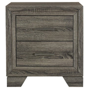 Wright 2-drawer Nightstand Bedside Table Brown Oak - detail 3