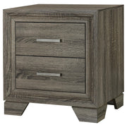 Wright 2-drawer Nightstand Bedside Table Brown Oak - detail 4