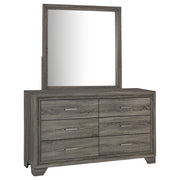 Wright 6-drawer Dresser and Mirror Brown Oak - alternate view