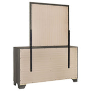 Wright 6-drawer Dresser and Mirror Brown Oak - detail 6