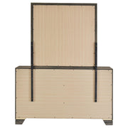 Wright 6-drawer Dresser and Mirror Brown Oak - detail 7