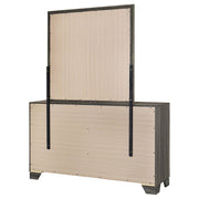 Wright 6-drawer Dresser and Mirror Brown Oak - detail 8