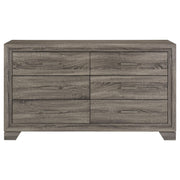 Wright 6-drawer Dresser Cabinet Brown Oak - detail 3