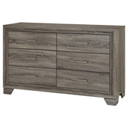 Wright 6-drawer Dresser Cabinet Brown Oak - detail 4