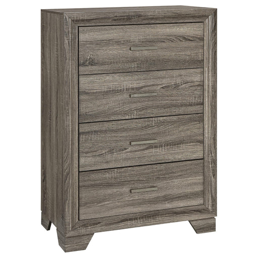 Wright 4-drawer Chest of Drawers Brown Oak - alternate view