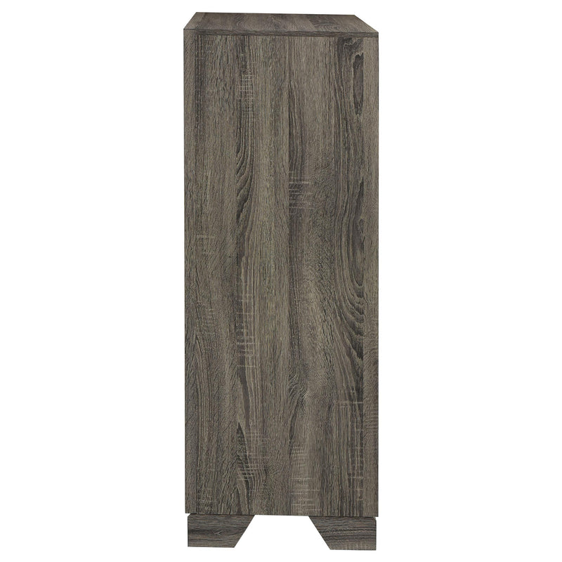 Wright 4-drawer Chest of Drawers Brown Oak - detail 5