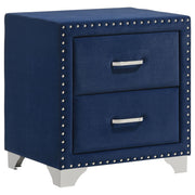 Melody Upholstered 2-drawer Nightstand Pacific Blue - alternate view