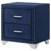 Melody Upholstered 2-drawer Nightstand Pacific Blue - detail 4