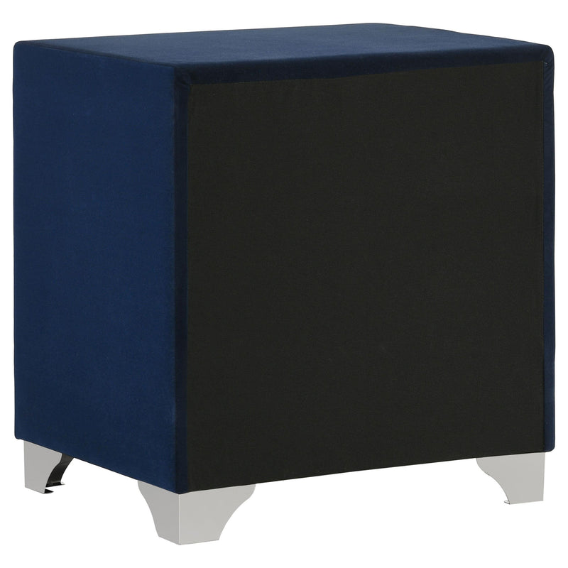 Melody Upholstered 2-drawer Nightstand Pacific Blue - detail 6