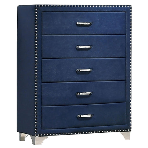 Melody 5-drawer Bedroom Chest Pacific Blue - alternate view