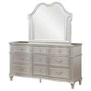Evangeline 9-drawer Dresser with Mirror Silver Oak - detail 4