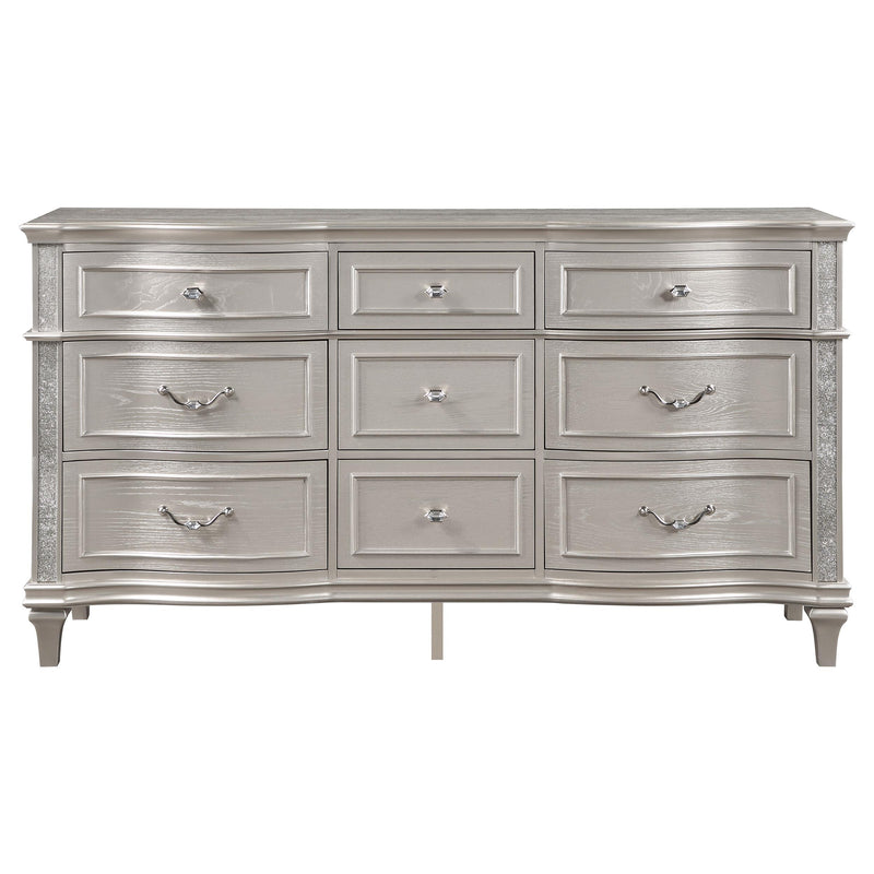 Evangeline 9-drawer Dresser Silver Oak - detail 3