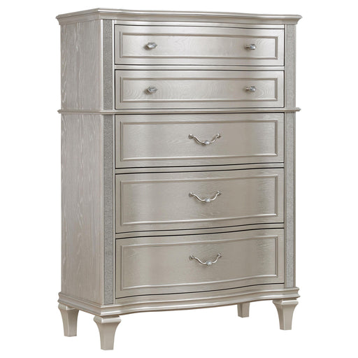 Evangeline 6-drawer Bedroom Chest Silver Oak - alternate view