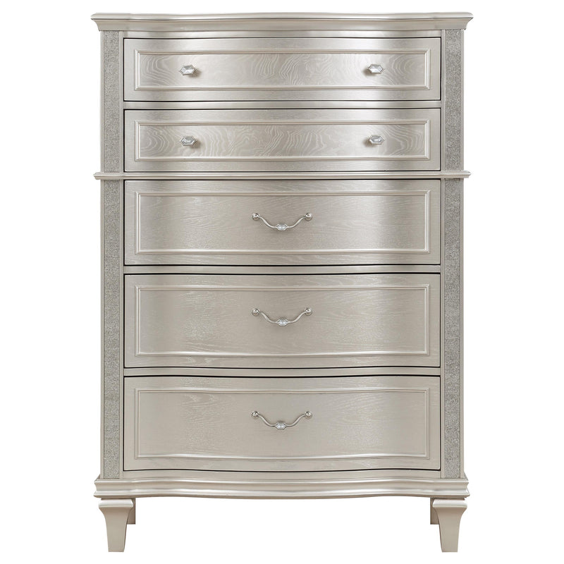 Evangeline 6-drawer Bedroom Chest Silver Oak - detail 3
