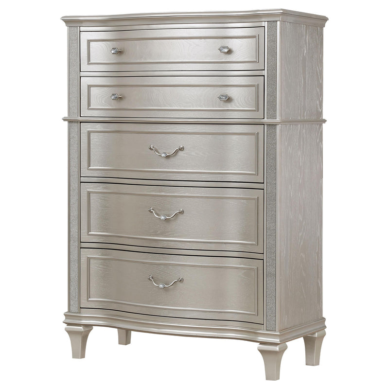 Evangeline 6-drawer Bedroom Chest Silver Oak - detail 4