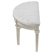 Evangeline Curved Fabric Upholstered Bench Silver Oak - detail 5