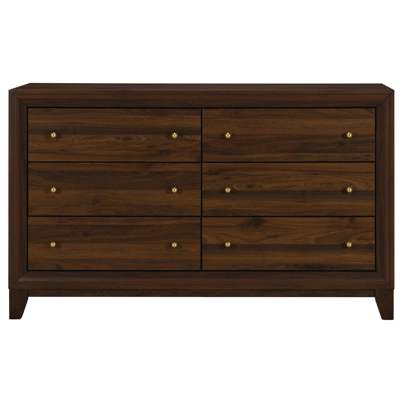 Welsley 6-drawer Dresser Cabinet Walnut - detail 3