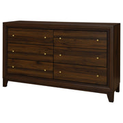 Welsley 6-drawer Dresser Cabinet Walnut - detail 4