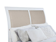 Bexhill 56-inch Upholstered Queen Panel Bed White - detail 5