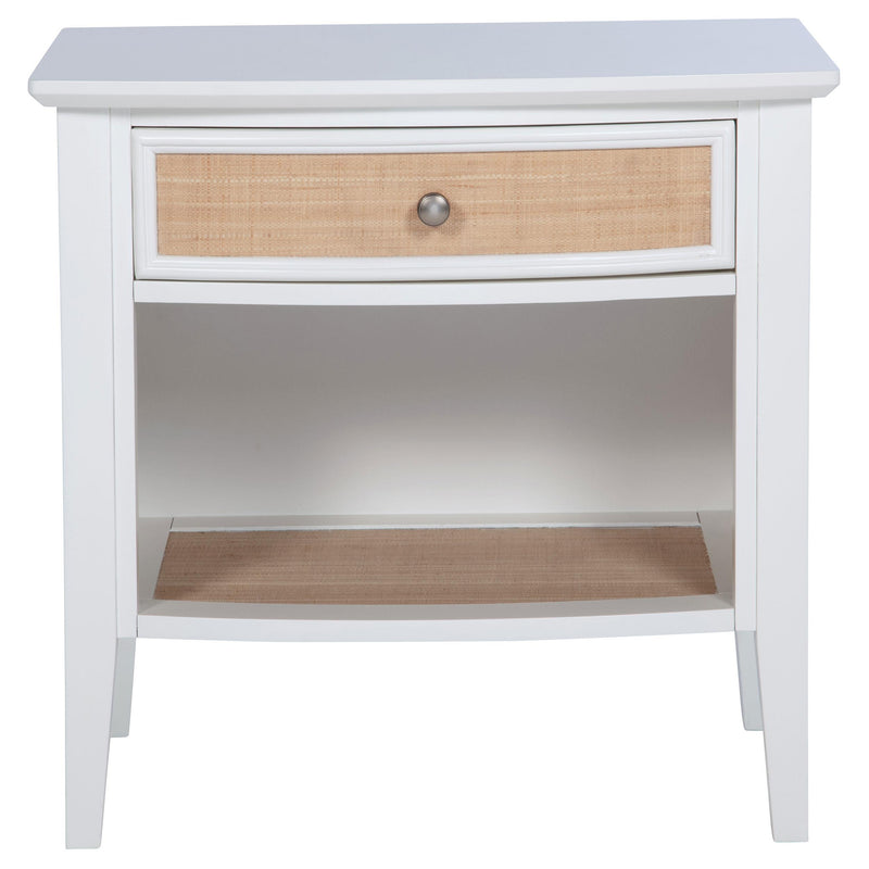 Bexhill 1-drawer Nightstand Bedside Table White - detail 3