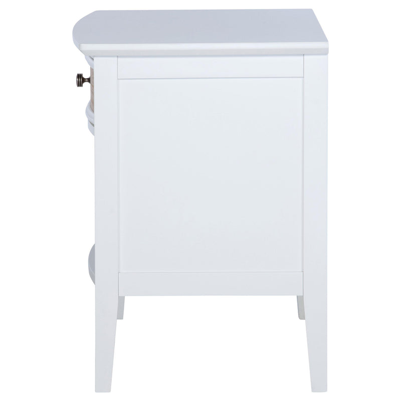 Bexhill 1-drawer Nightstand Bedside Table White - detail 5